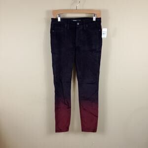 Hudson Nico Ankle Super Skinny Jeans In Degrade Burgundy Plum Size 26